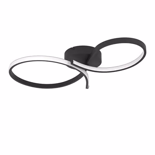 Eglo Serpins Modern LED Arc Ceiling Light in Black Aluminium and Metal