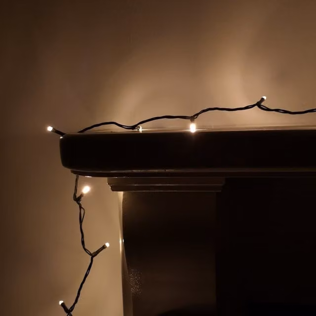 Premier Decorations SupaBrights Multi Function Mains Operated Indoor Outdoor Christmas String Lights with Timer in Green and White