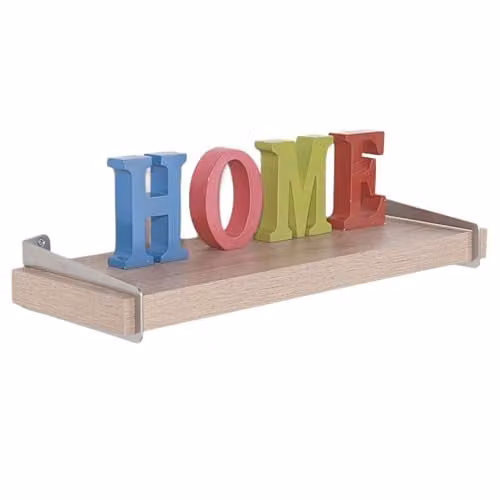 Core Products Chunky Light Oak Effect Wall Shelf with Slide-On Brackets, Width: 60 cm