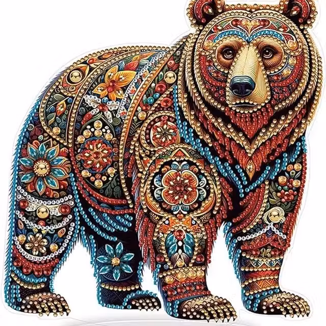 Syntego Mosaic Bear Tabletop Diamond Art Kit in Multicolour
