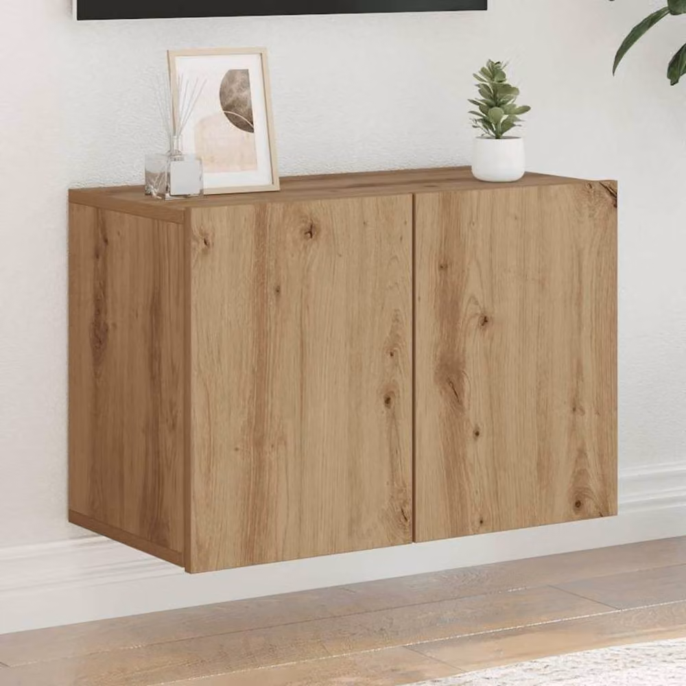 Berkfield Home Wall-mounted Artisan Oak TV Cabinet in Brown, W/D/H: 60 x 30 x 41 cm – 2