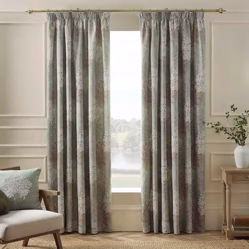 Catherine Lansfield Woodland Trees Lined Pencil Pleat Curtains, Green, Width: 168 cm, Drop: 229 cm – 2