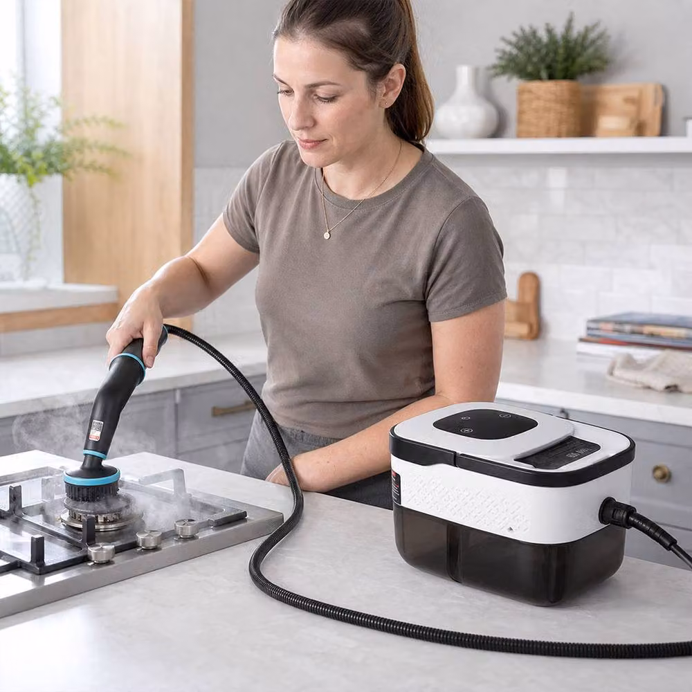 Spector Handheld Steam Cleaner in White with 6 Settings and 105C° Temperature for Kitchen and Car Use – 3
