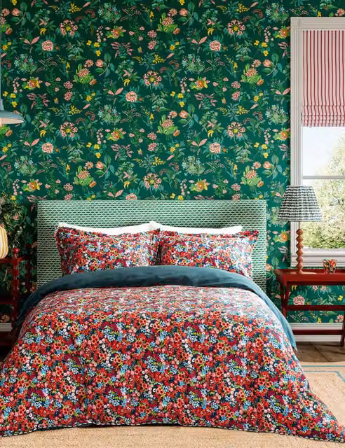 Harlequin Wildflower Meadow Floral Cotton Sateen Bedding Set, Multicolour, Single (3 ft)