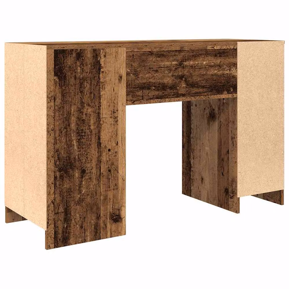Berkfield Home Secretary Desk in Brown Old Wood, W/D/H: 120 x 42 x 76 cm – 5