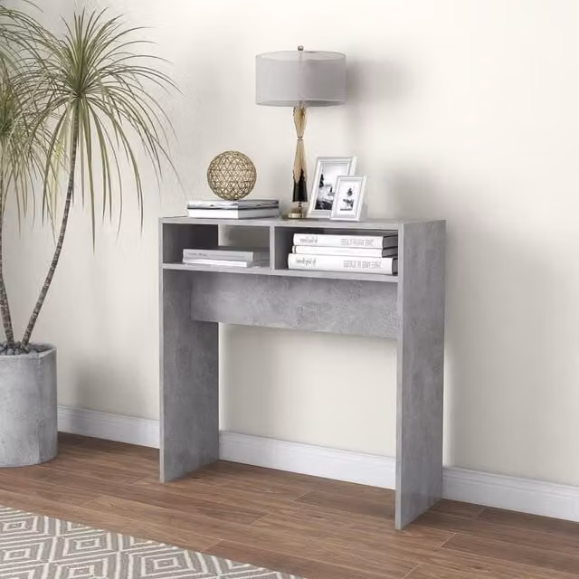 Berkfield Home Modern Concrete Grey Console Table, W/D/H: 78 x 30 x 80 cm – 1