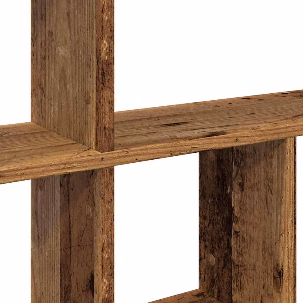 Berkfield Home Decorative Wall Shelf in Old Wood Brown, W/D/H: 100 x 18 x 53 cm – 4