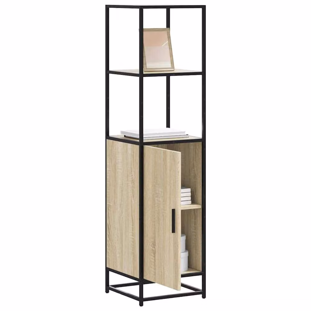 Berkfield Home Sonoma Oak Highboard in Beige, W/D/H: 35.5 x 35.0 x 139.0 cm – 2