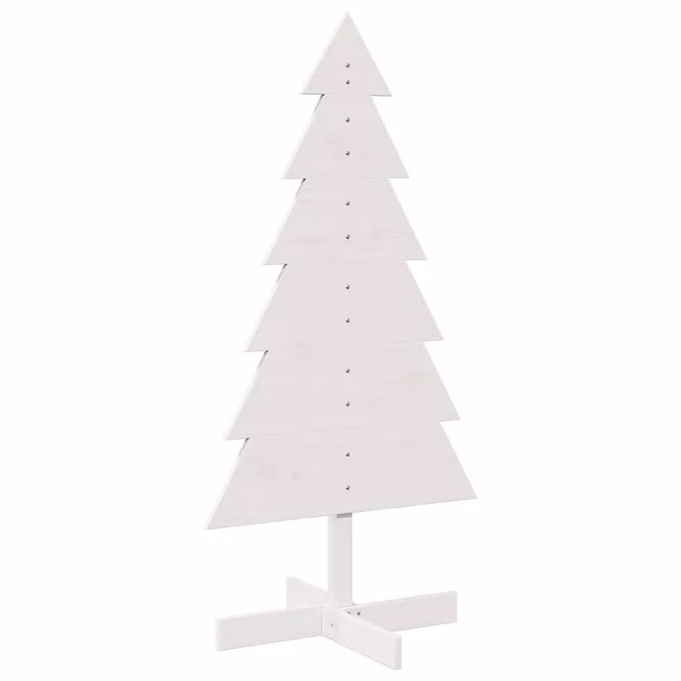 Berkfield Home Rustic White Wooden Christmas Tree, Height: 120 cm