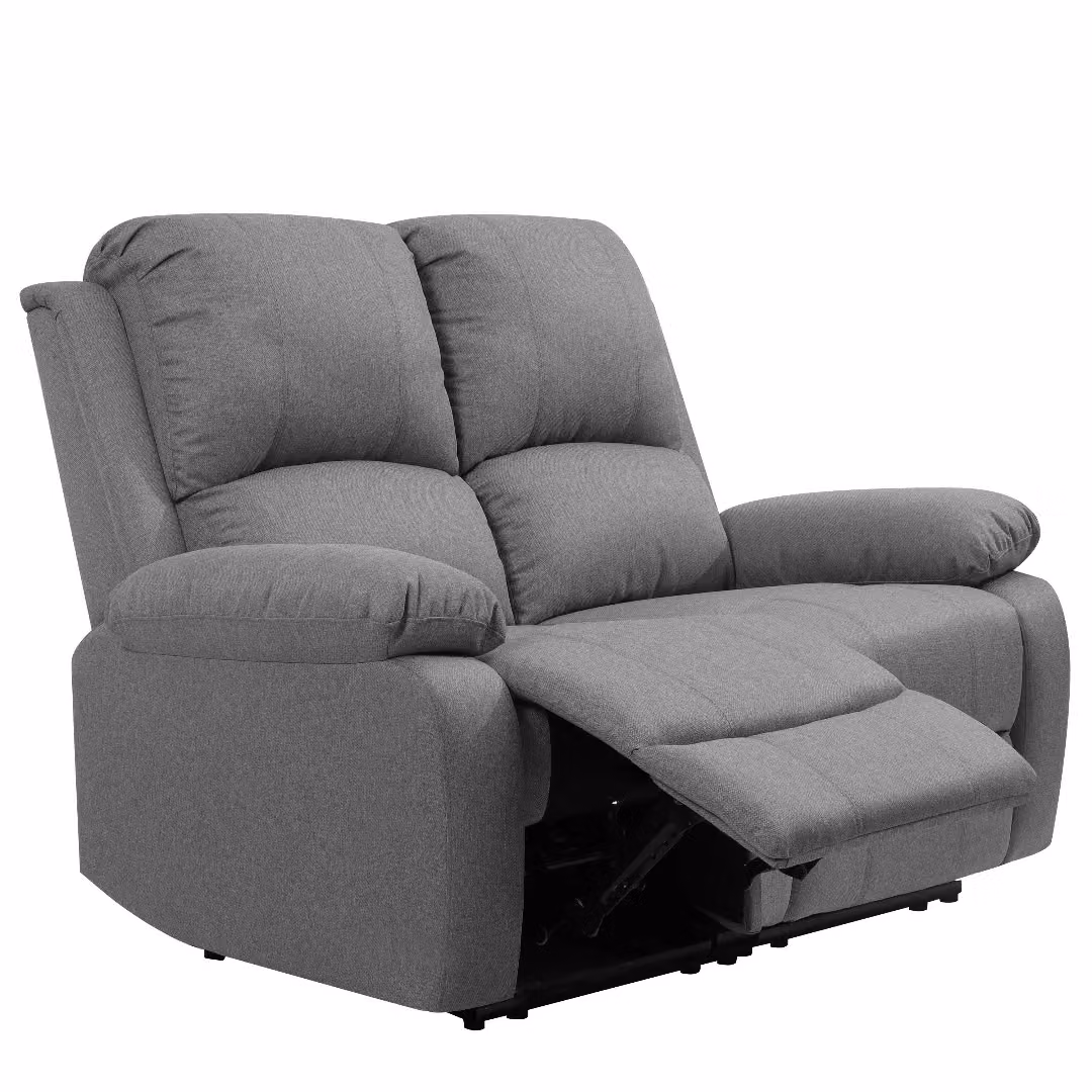 Comfy Living Ltd Luxury Fabric 2 Seater Reclining Sofa in Grey – 2
