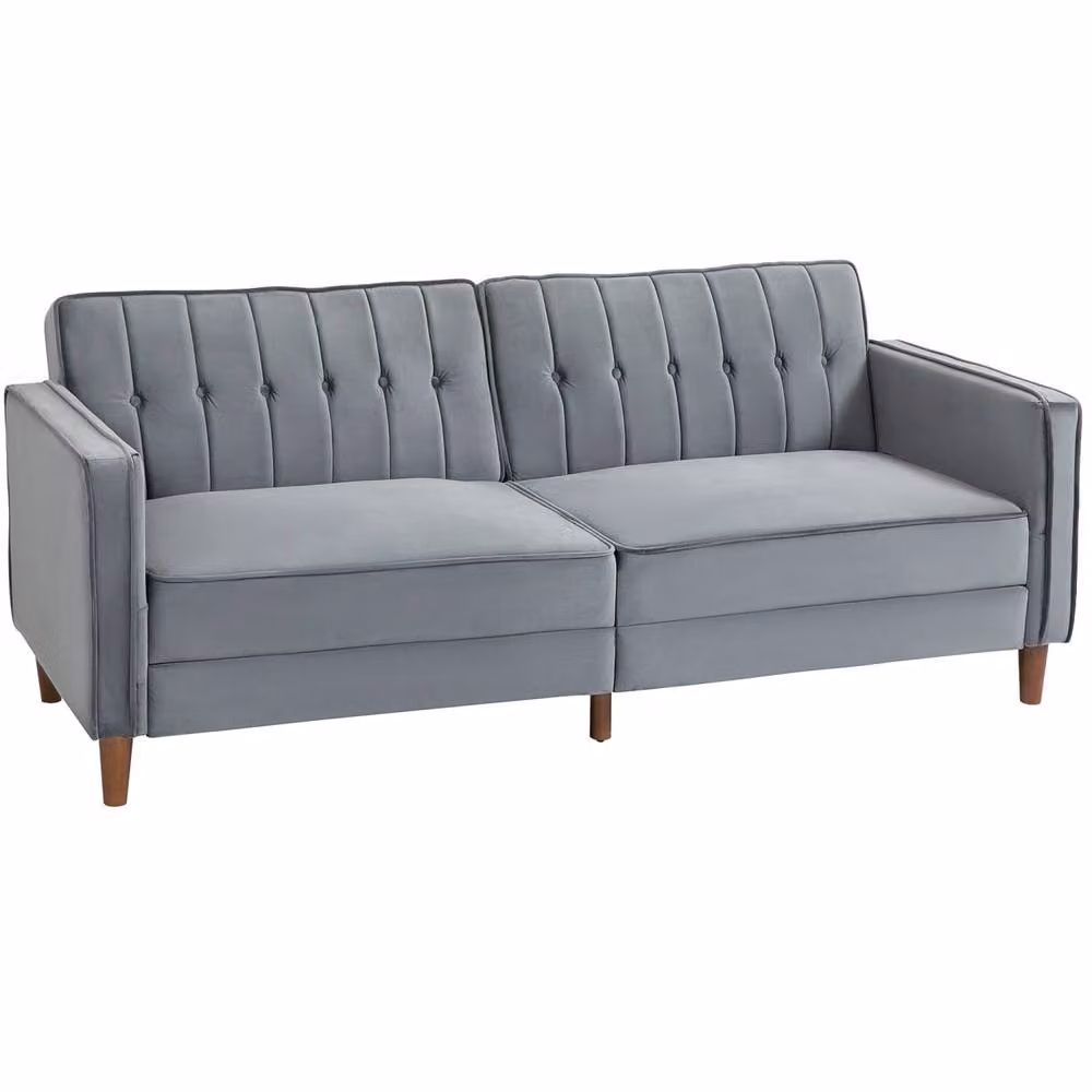 Wyld Haus Toelfa 3 Seater Convertible Sofa Bed in Dark Grey Velvet – 2