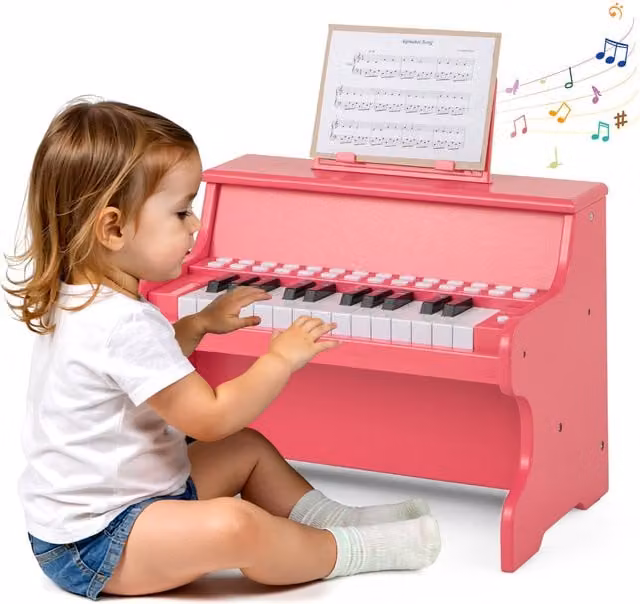Costway Kids Digital Piano Keyboard in Pink