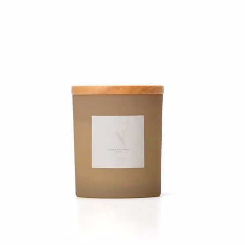 Aroma Naturals Frosted Decadence Scented Candle, Pink Cherry and Vanilla, 213g Glass Jar with Wooden Lid