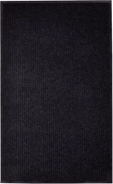 Berkfield Home Non-Slip Black PVC Rectangular Door Mat W: 117 cm, L: 220 cm