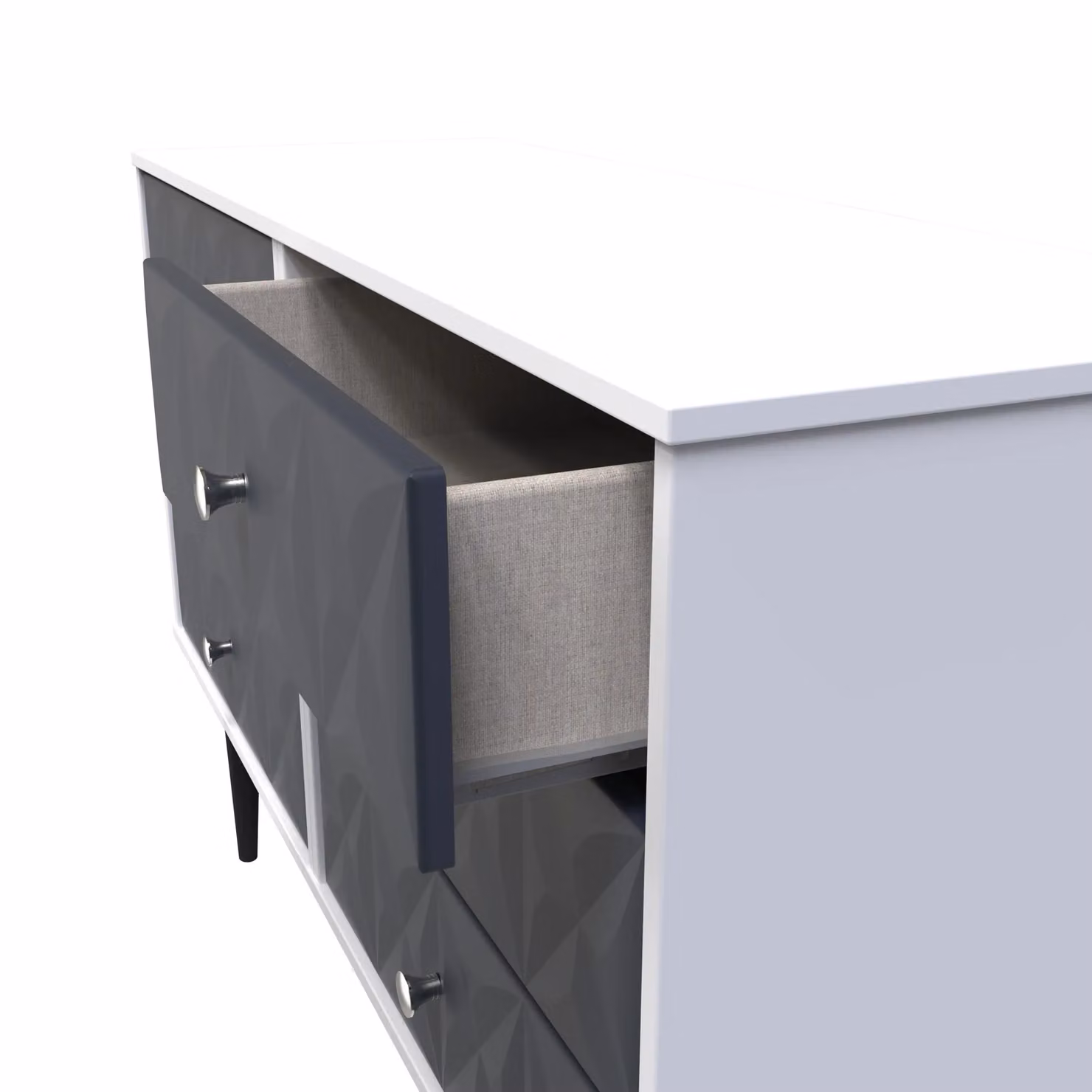 Ready Assembled 2 U Toledo 6 Drawer Wide Chest in Dark Blue – 4