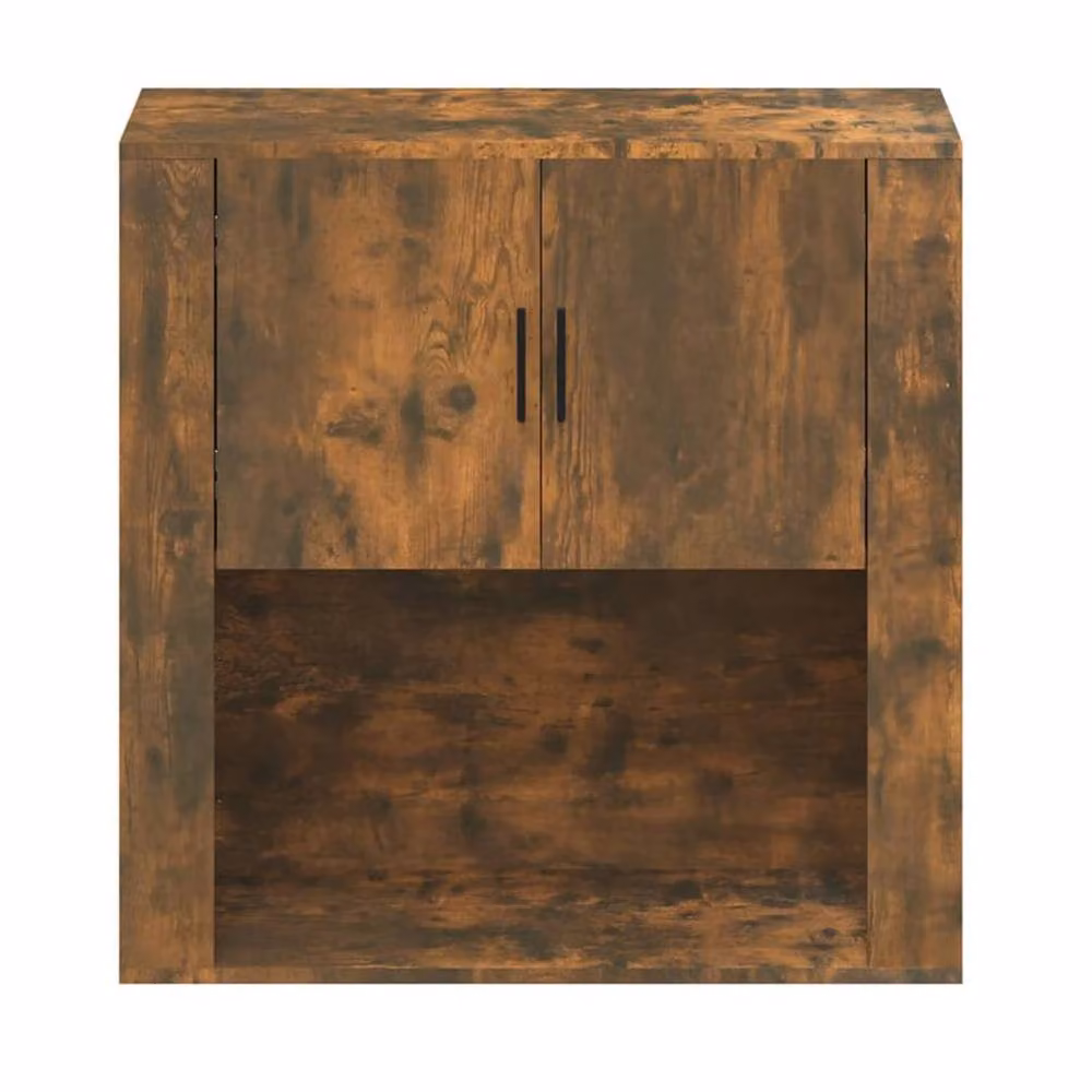 Berkfield Home Smoked Oak Wall Cabinet in Brown, W/D/H: 80 x 33 x 80 cm – 3