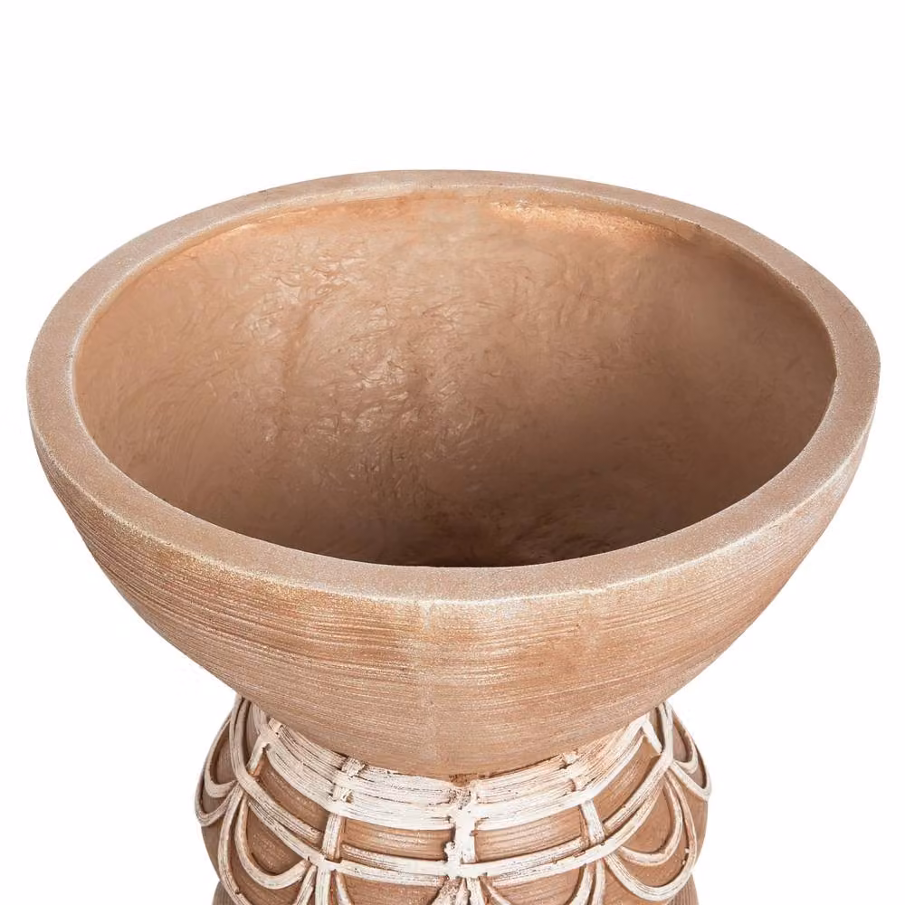 Wyld and Coco Brown Hand-Painted Ceramic Flower Pot Planter, W/D/H: 37.0 x 29.0 x 29.0 cm – 3