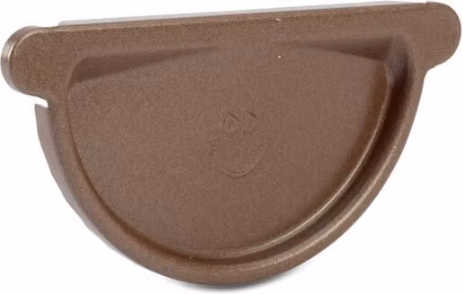 Galeco Steel Half Round Gutter External Stopend, 135mm, Copper Effect