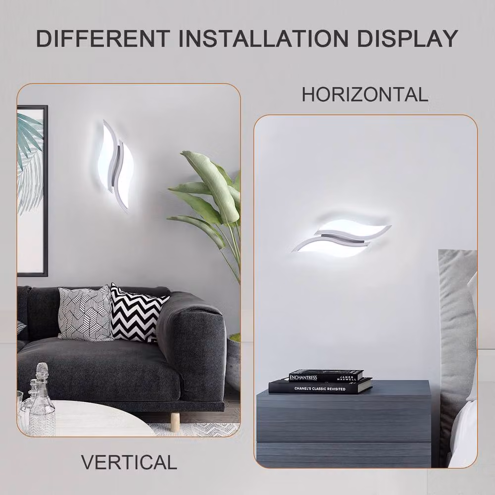 Pheashine White Aluminium Rectangular LED Wall Light, 20W, 2300 Lumens, 6500K Cool White – 4