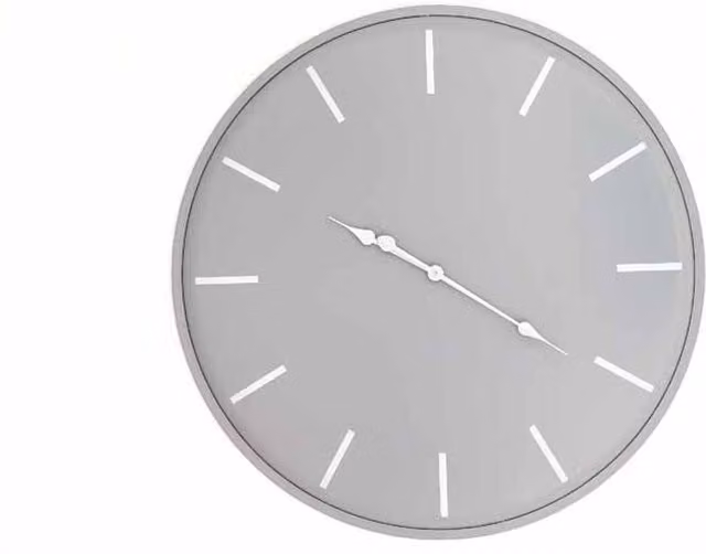 Lemon Pavilion Furniture and Decor Karlsson Large Modern Metal Wall Clock in Grey, W80 x H80 cm – 1