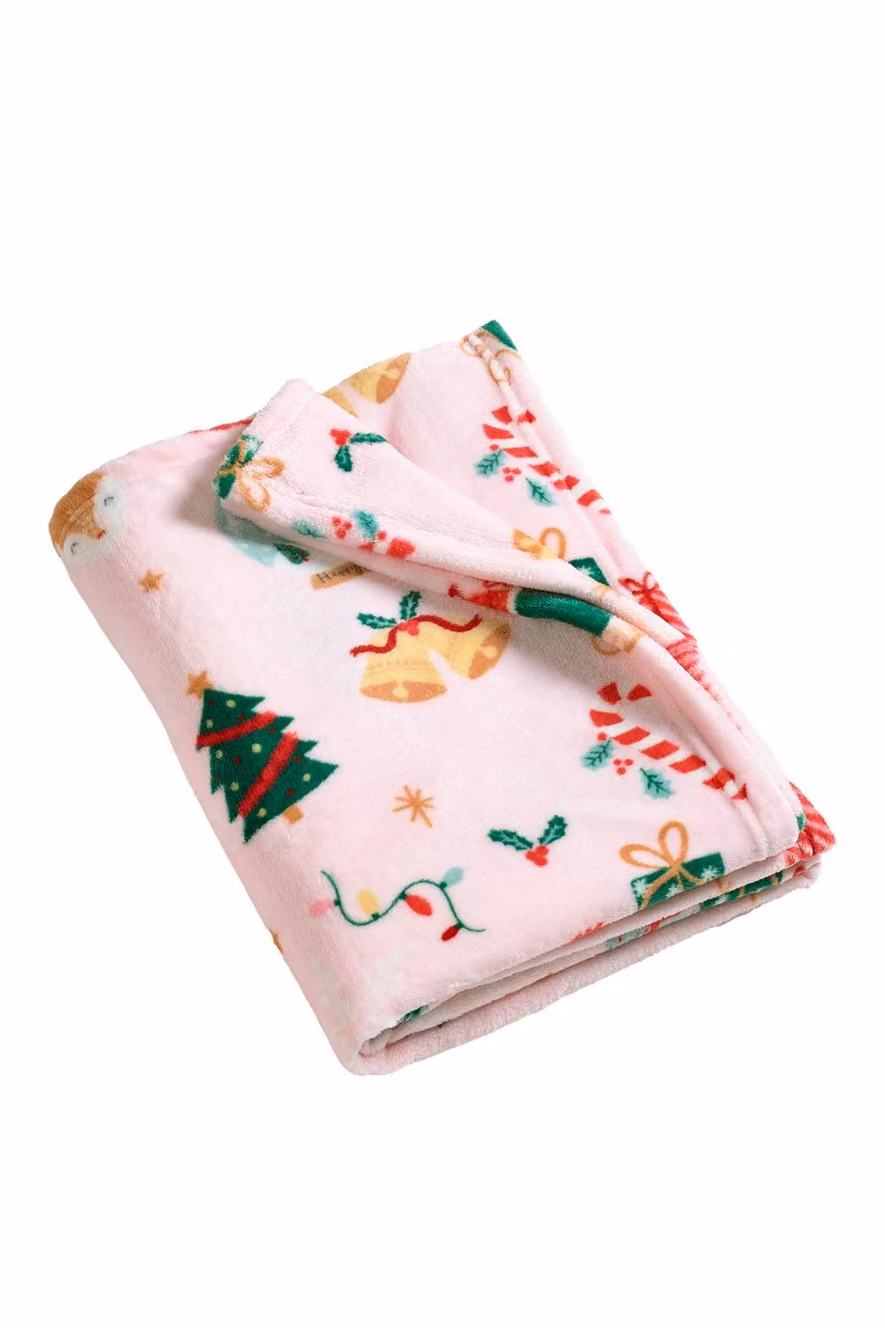 Catherine Lansfield Christmas Happy Holidays Cosy Fleece Blanket Throw in Pink, W/D/H: 130 x 170 cm – 3