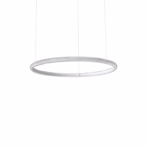 Ideal Lux Miracle LED Integrated Ring Pendant Ceiling Light, White, 3000K, 80cm – 1