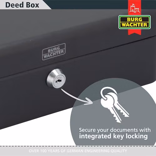 Sterling DB02 Black Steel A4 Document Box with Handles – 5