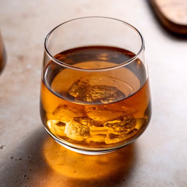 Homiu Florence White Whiskey Tumbler Glass Set of 6