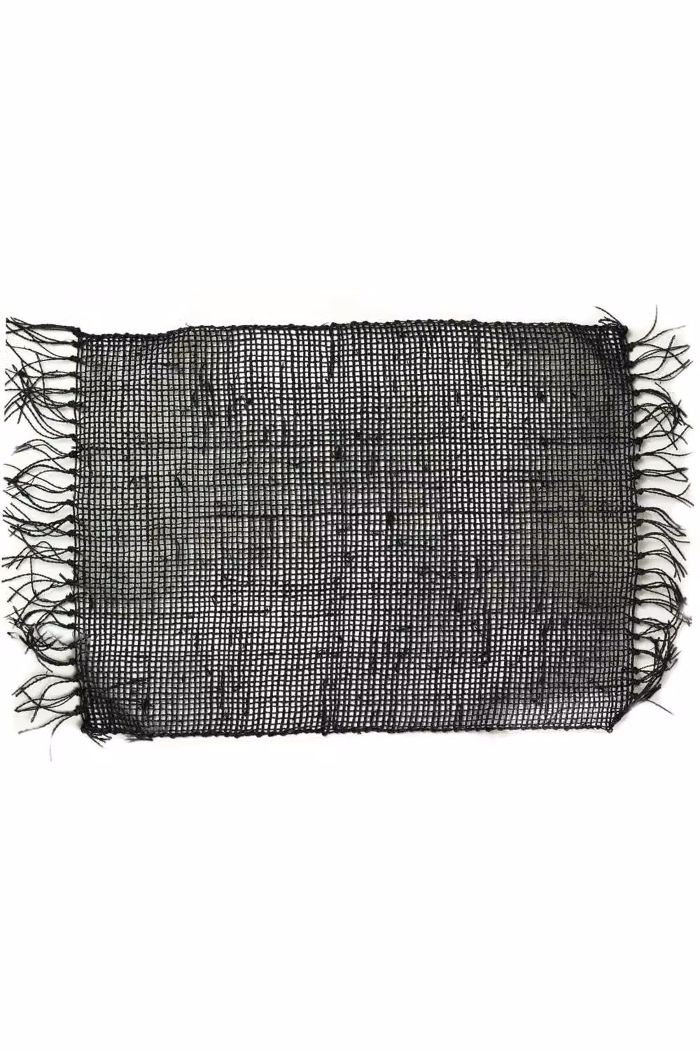 KDMD Seagrass Fringe Placemat in Black – 2
