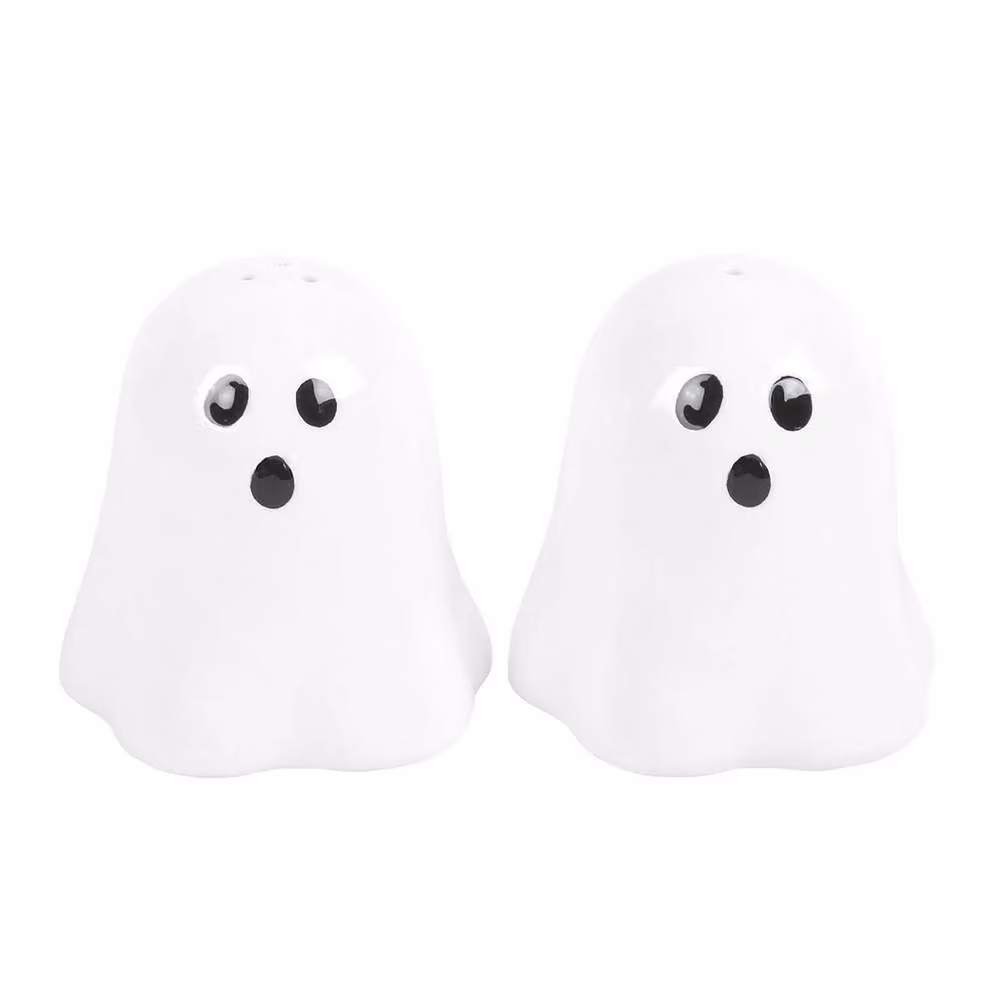 Marco Paul Ghost Salt and Pepper Shakers, 2 Pack, Natural White – 2