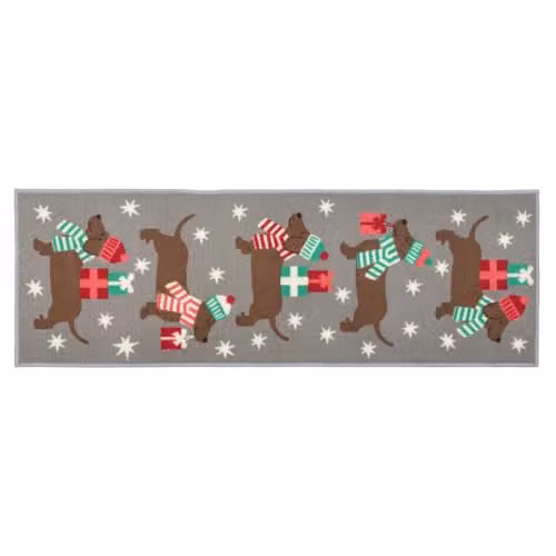 JVL Premium Christmas Doggy Gifts Washable Runner, W: 50 cm, L: 150 cm – 1