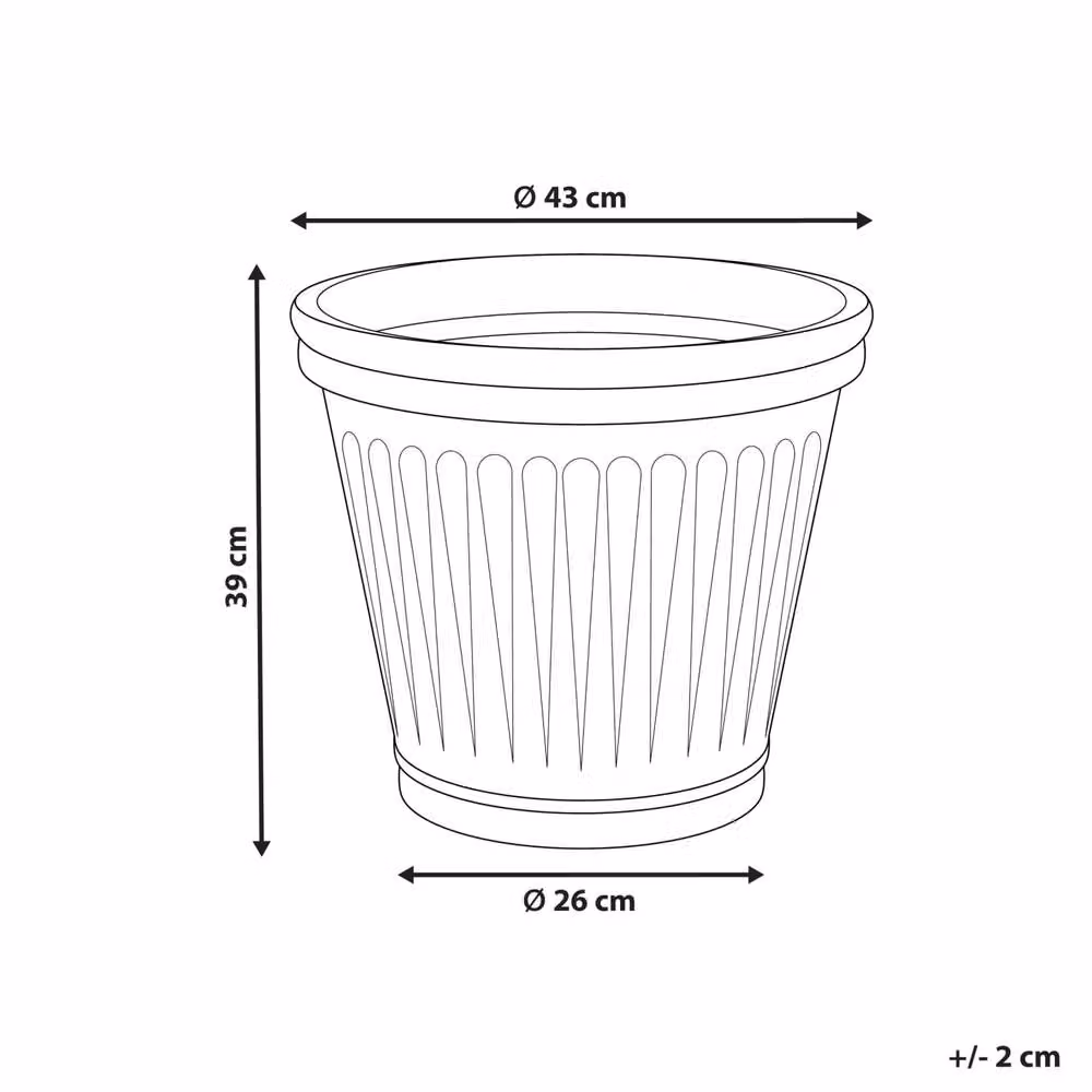 Wyld and Coco Beige Round Planter, Diameter: 43 cm – 3