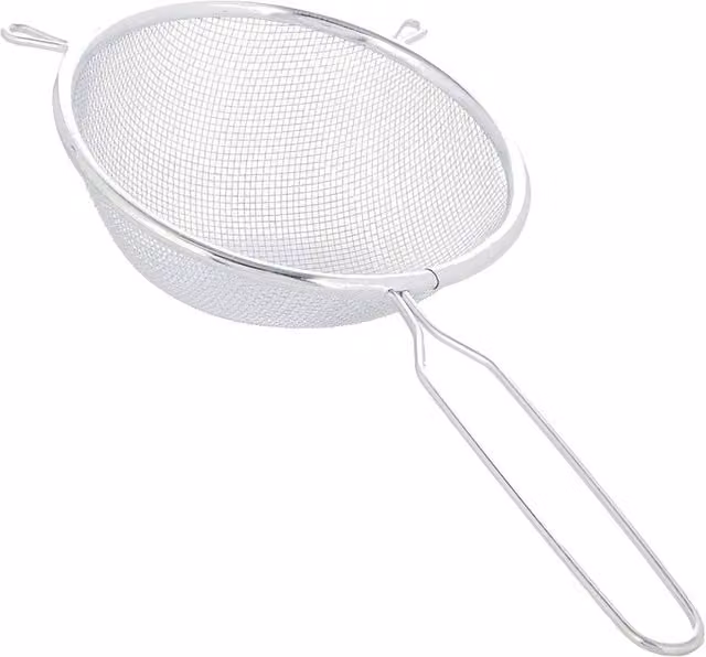 Chef Aid Silver Fine Mesh Round Sieve with Handles, Diameter: 15 cm