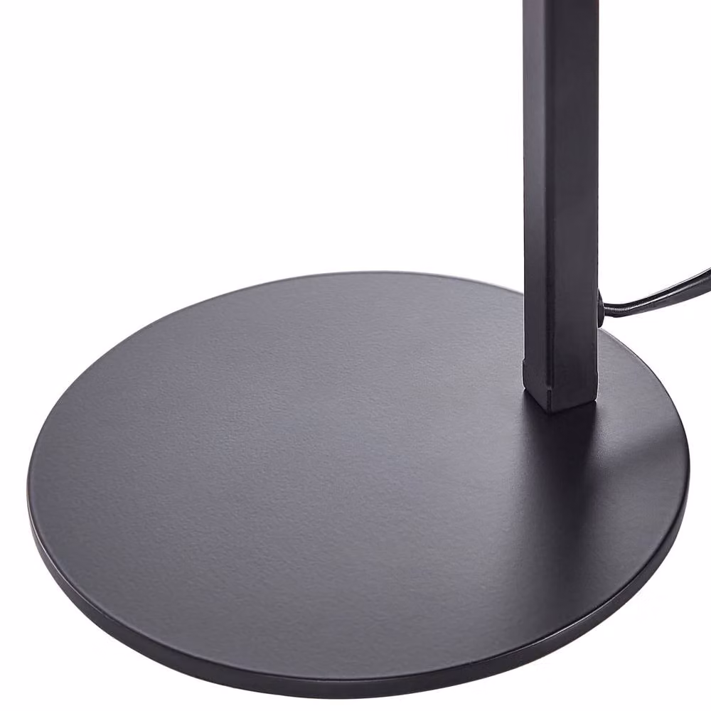 Wyld and Coco Black Metal Table Lamp with Fabric Drum Shade, Height: 49 cm – 4