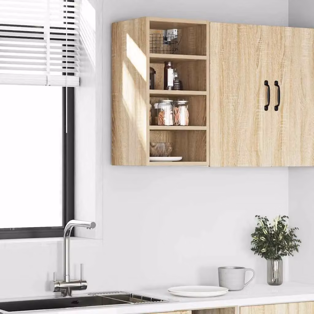 Berkfield Home Sonoma Oak Wall Mounted Kitchen Cabinet in Brown, W/D/H: 30 x 29.5 x 60 cm – 3