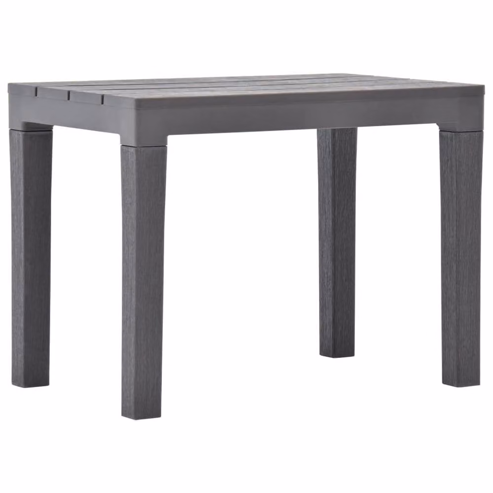 Berkfield Home Garden Table and 2 Benches Set in Brown Plastic – 3