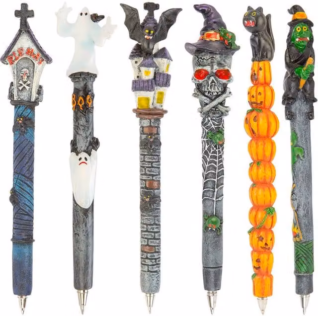 VFM e-Store Halloween Spooky Pens, 6 Pack, Multicolour