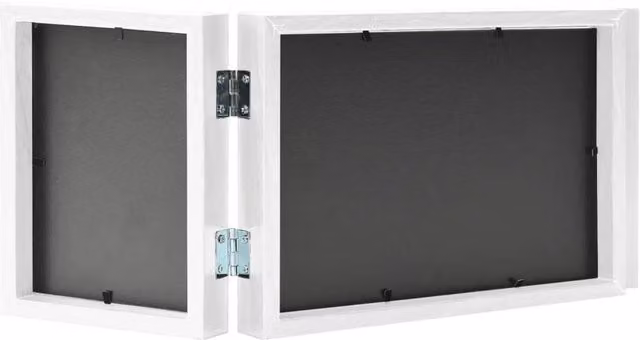 Berkfield Home Trifold Photo Frame Collage in White, W: 20 cm, H: 15 cm – 1