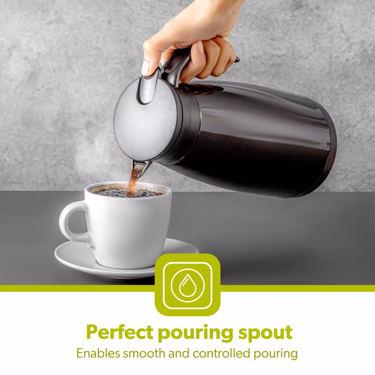 Royalford Double Walled Stainless Steel Thermal Coffee Pot with Infuser in Brown – 3