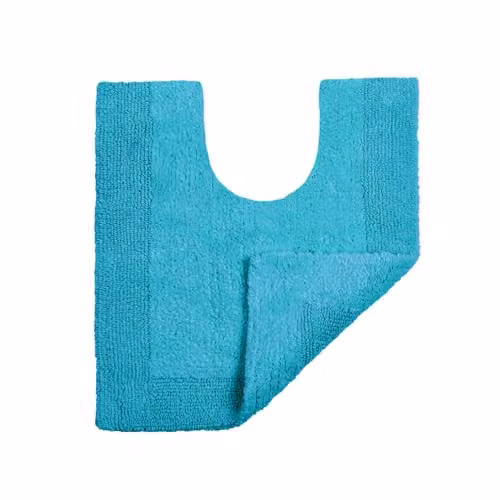 Allure Bath Fashions Elegance Reversible Heavyweight Cotton Pedestal Mat in Turquoise, W/D/H: 55 x 55 x 1 cm – 3