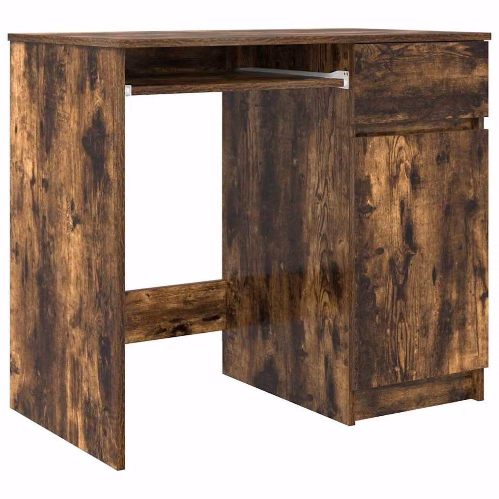 Berkfield Home Writing Desk in Smoked Oak Brown, W/D/H: 86 x 49 x 76 cm – 2