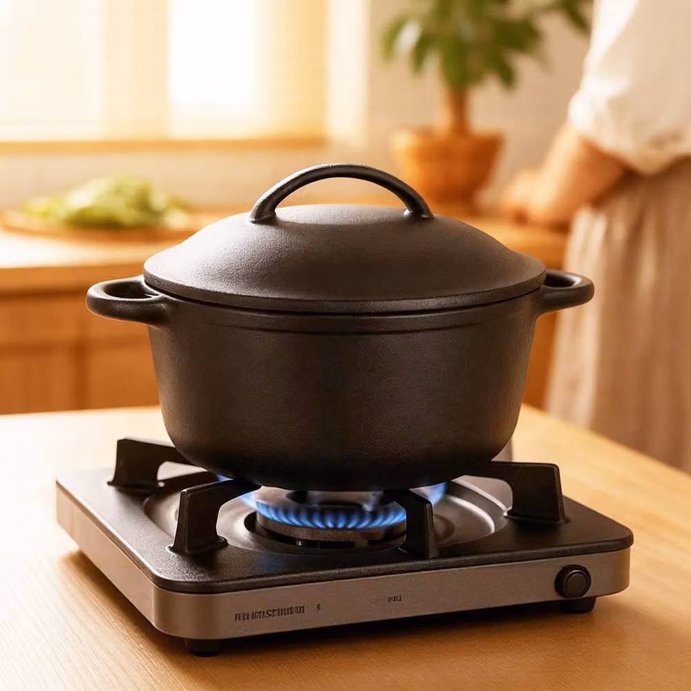 Toque Black Cast Iron Dutch Oven Casserole Dish with Lid – 2