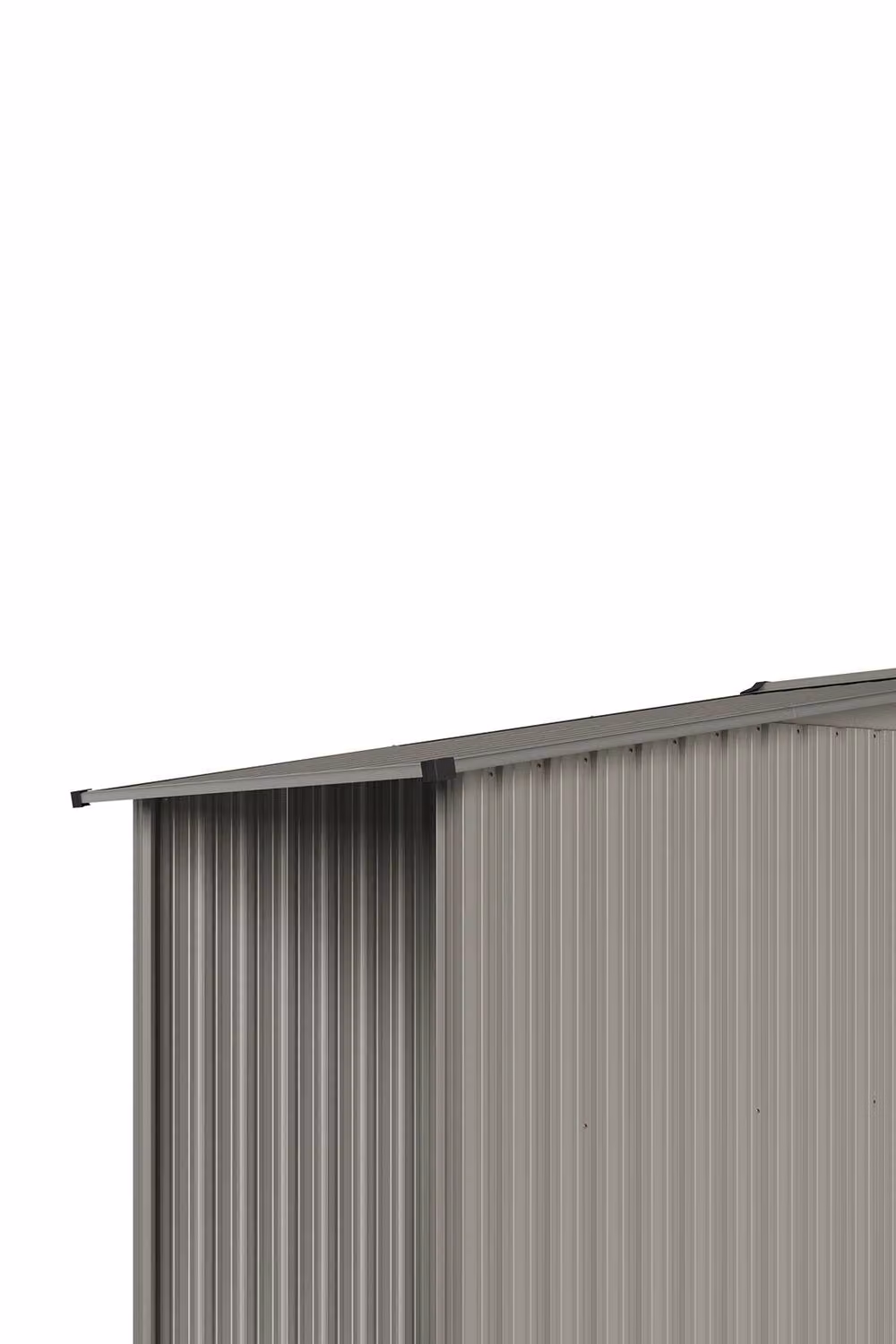 Living and Home Metal Garden Storage Shed with Log Storage in Light Grey – 5