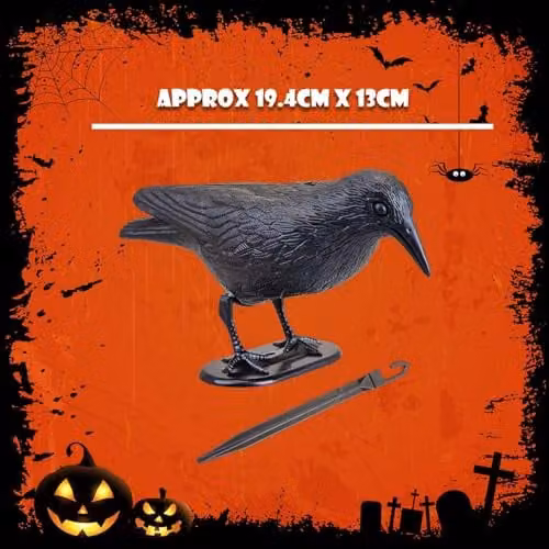 VFM e-Store Black Crow Halloween Decoration with Ground Spike – 3