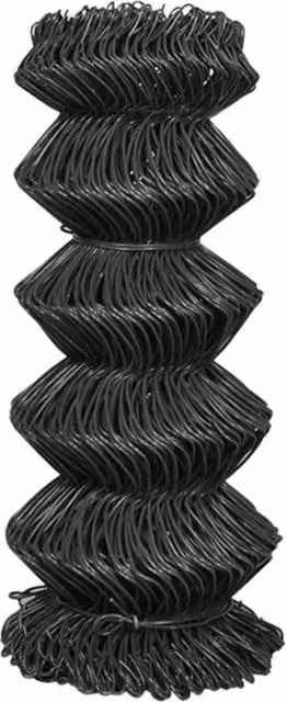Berkfield Home PVC-Coated Steel Chain Link Fence, Grey, W: 25 m, H: 0.8 m – 1