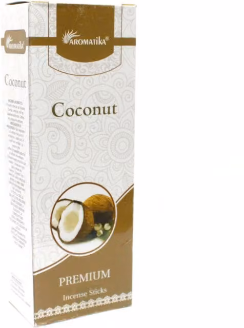 Aromatika Premium Natural Coconut Incense Sticks, Floral Scent, Yellow and White