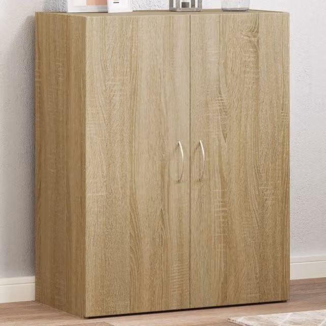 Berkfield Home Sonoma Oak File Cabinet in Brown, W/D/H: 60 x 32 x 77.5 cm – 1