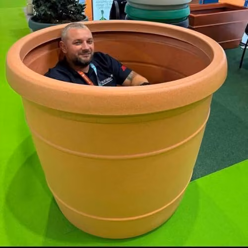 Trifibre Classic Roto Moulded Planter Tub, Terracotta and Brown, W: 104 cm, D: 90 cm – 3