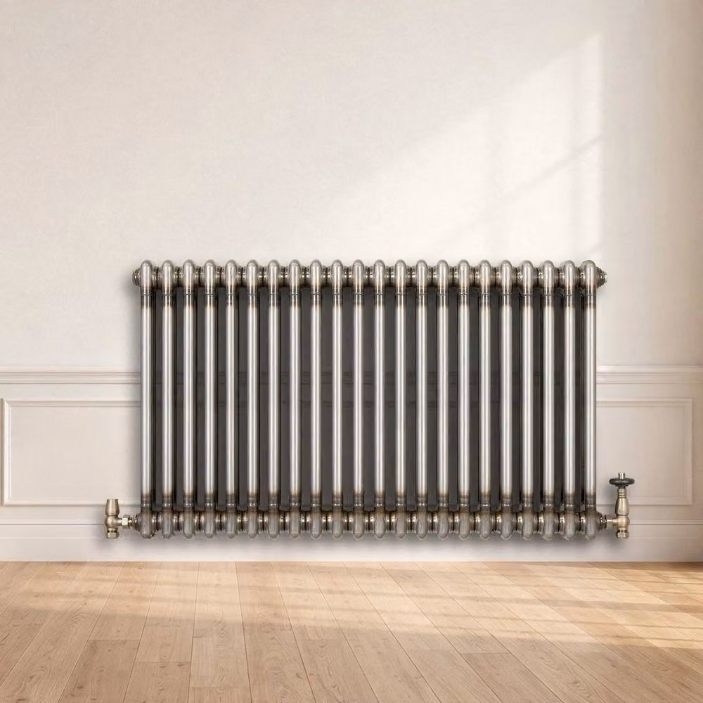 Monstershop Traditional 2 Column Steel Radiator in Silver, W: 60.0 cm, H: 101.0 cm – 4