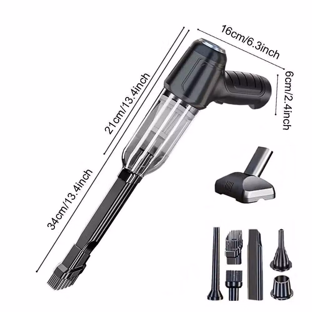 VOGREX Cordless Wet and Dry Handheld Car Vacuum Cleaner with Strong Suction and Blow Function in Black – 2